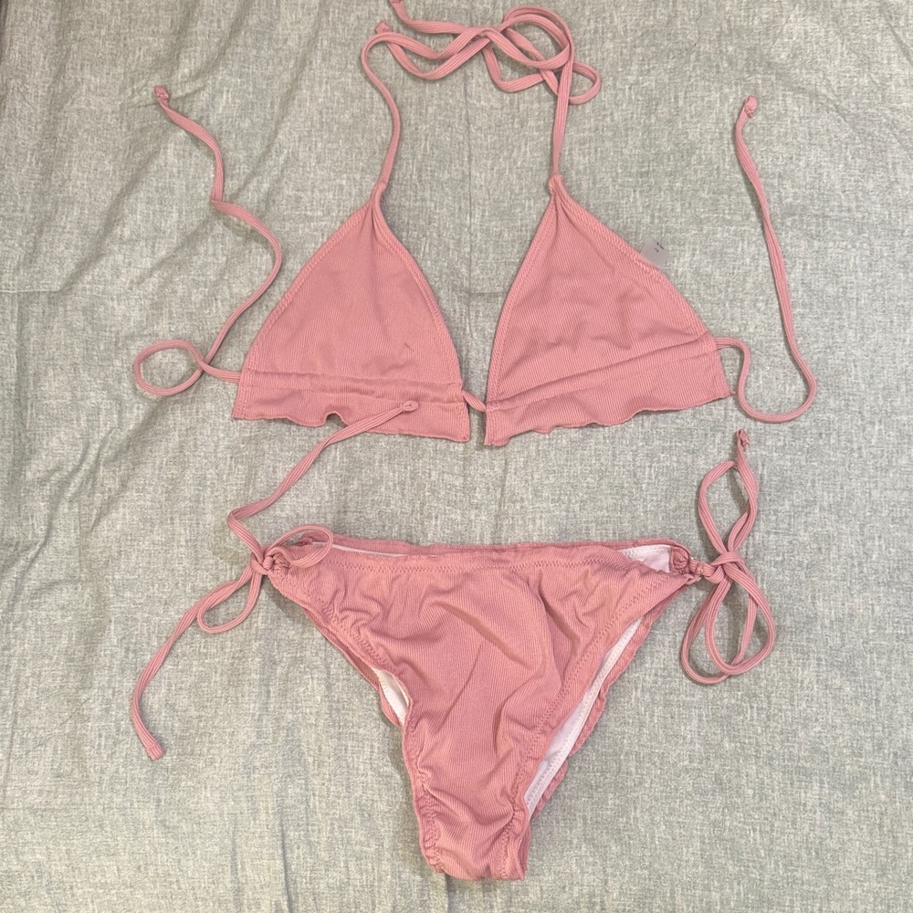 This NEW Pink Triangle Bikini Set